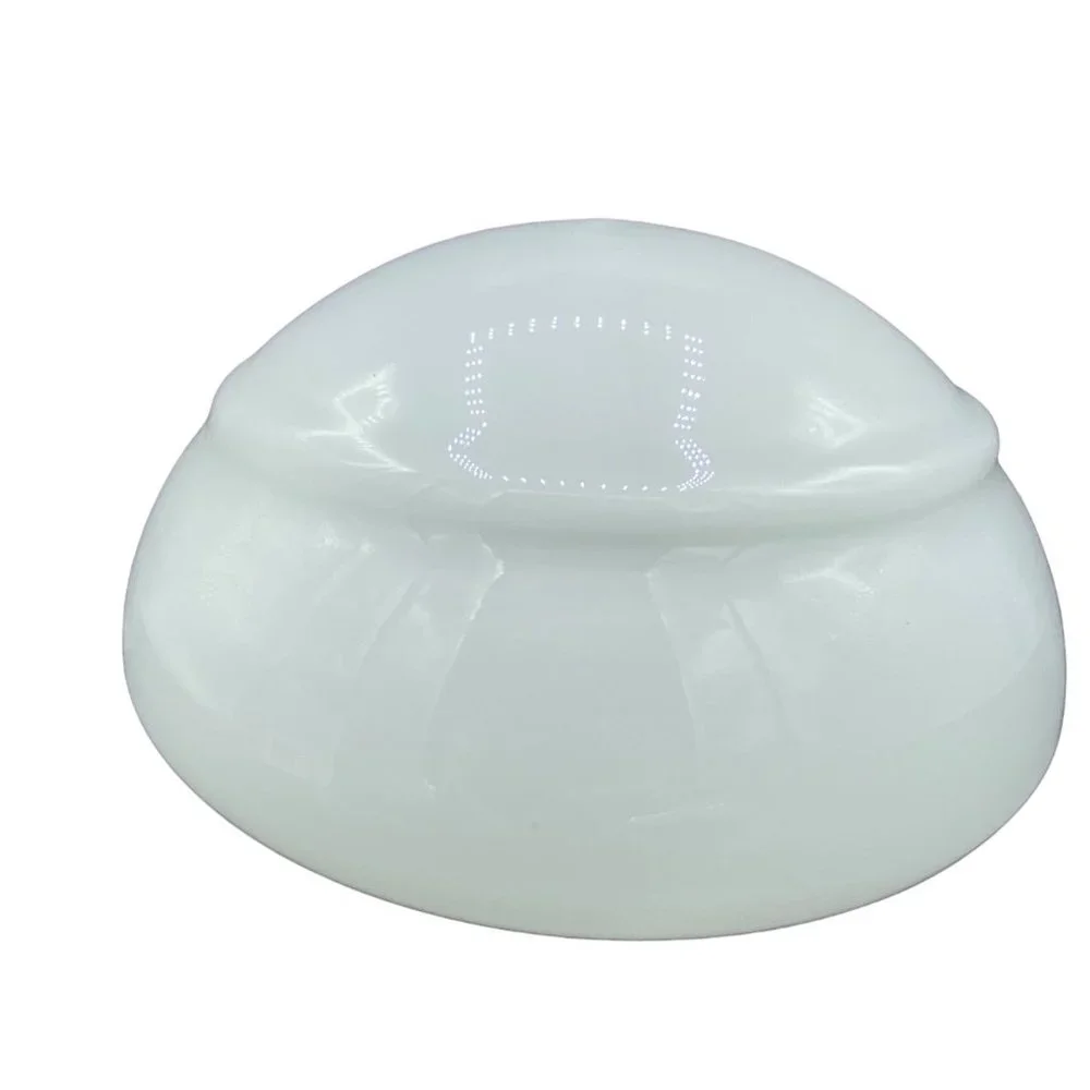 Vintage Art Deco White Glass Ceiling Globe, Light Shade Domed 11